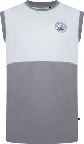 Kam Jeans 5764 Palm Springs Vest Sleeveless T-Shirt Griffin Grey - Tričká - Nadrozmerné tričká - 2XL-14XL