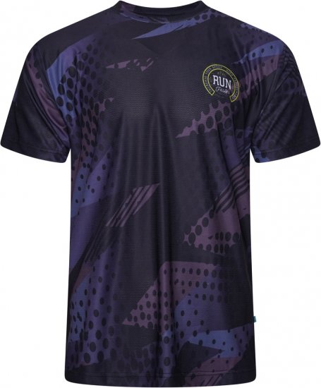 Kam Jeans AP010 Active Performance Printed Mesh T-Shirt Black - Tričká - Nadrozmerné tričká - 2XL-14XL