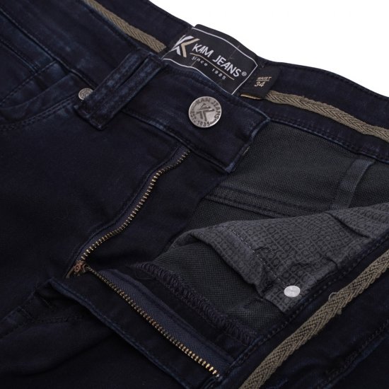 Kam Jeans Pepe Knitted Denim Shorts Blue-Black - Šortky - Šortky W40-W60