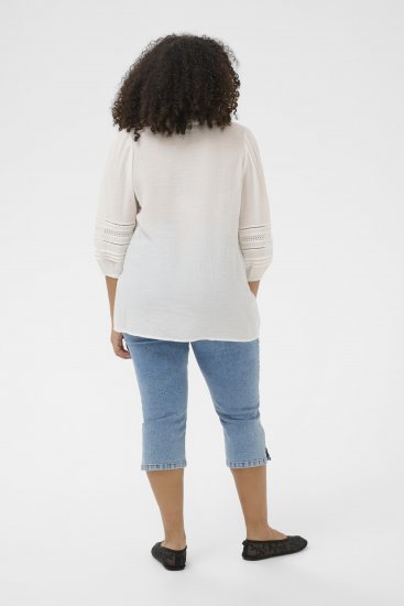 Kaffe Curve Liwa Shirt Chalk - Košele - 