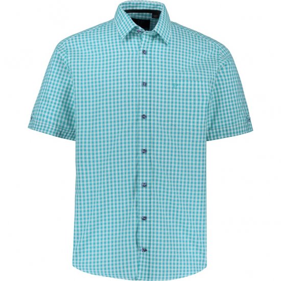 JP1880 Shirt Traditional Short Sleeve Turquoise - Košele - Košele 2XL-10XL
