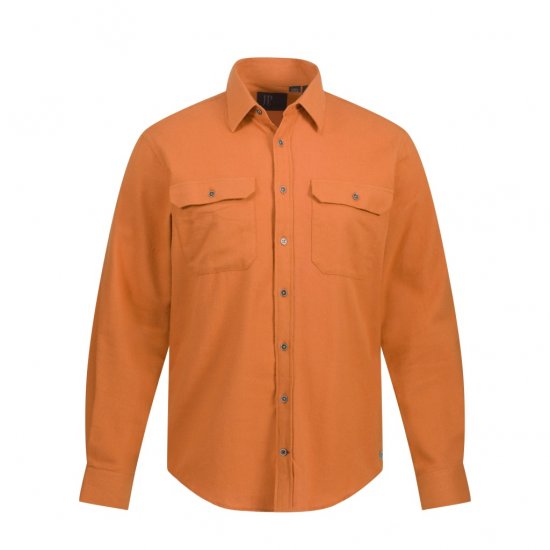 JP1880 Shirt Flannel Long Sleeve Orange TALL - PÁNSKE OBLEČENIE MT-6XLT - Veľkosti pre VYSOKÝCH