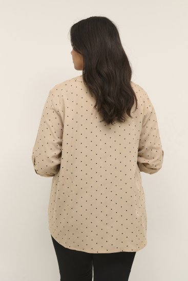 Kaffe Curve Joy Blúzka Nomad/Čierna Bodkovaná - Blúzky & tuniky - 