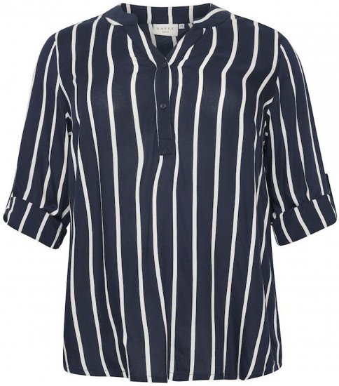 Kaffe Curve Sida Blúzka Midnight/Kriedová Pruhovaná - Blúzky & tuniky - 