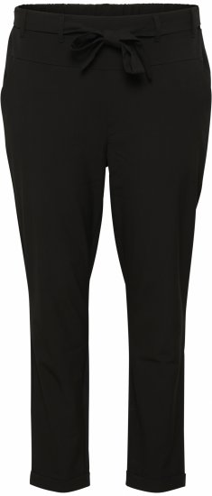 Kaffe Curve Jia Nohavice s opaskom Sýto čierna - Džíny & Nohavice vo Veľkých Veľkostiach – Plus Size - 