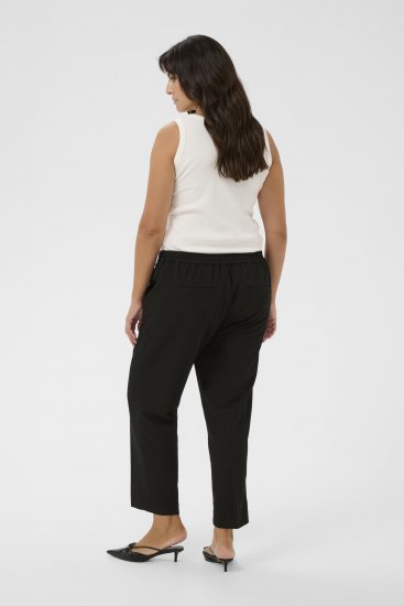 Kaffe Curve Sakira Skrátené nohavice Sýto čierna - Džíny & Nohavice vo Veľkých Veľkostiach – Plus Size - 