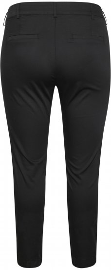 Kaffe Curve Leana Chino Nohavice 7/8 Sýta Čierna - Džíny & Nohavice vo Veľkých Veľkostiach – Plus Size - 