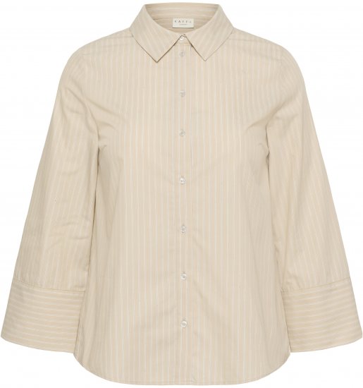 Kaffe Curve Josa Shirt Feather Grey Stripe - Košele - 