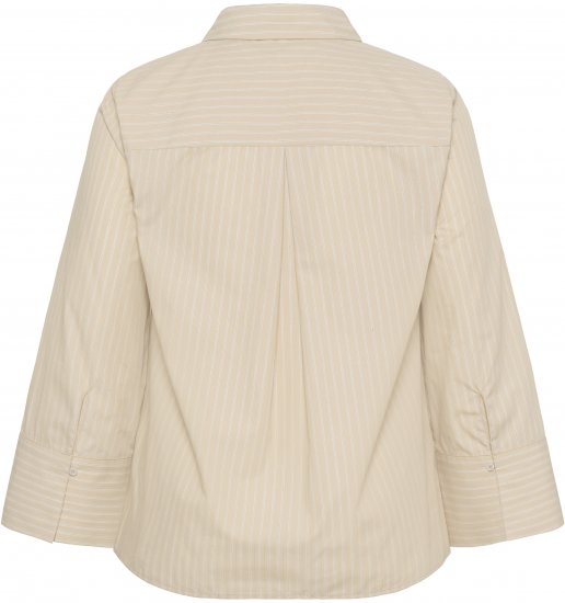 Kaffe Curve Josa Shirt Feather Grey Stripe - Košele - 