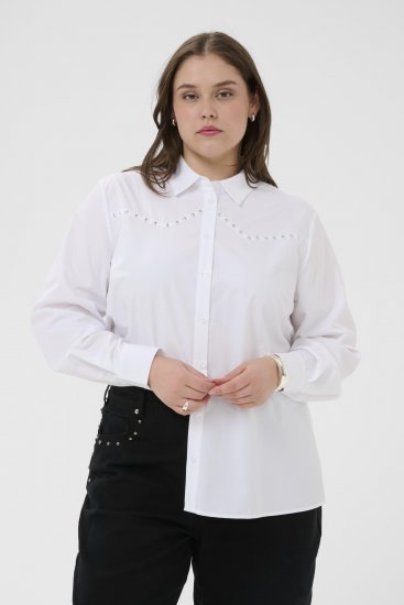 Kaffe Curve Janni Shirt Optical White - Košele - 