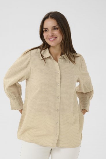 Kaffe Curve Penelopia Shirt Feather Grey - Košele - 