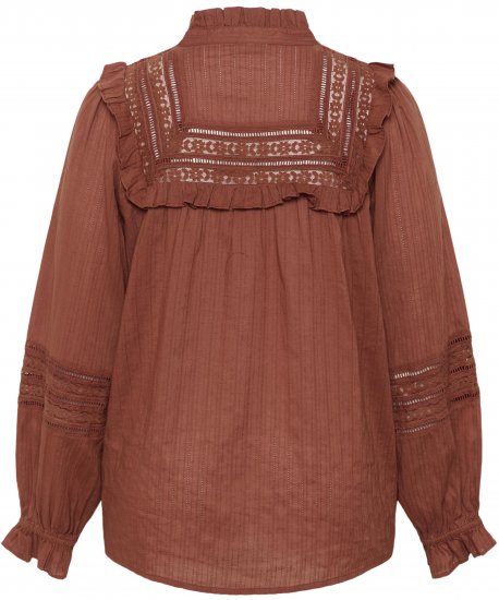 Kaffe Curve Jessa Shirt Henna Brown - Blúzky & tuniky - 