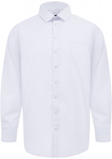 D555 Oliver Odolná Voči Škvrnám Nežehlivá Strečová Košeľa S Dlhým Rukávom Biela - Košele - Košele 2XL-10XL