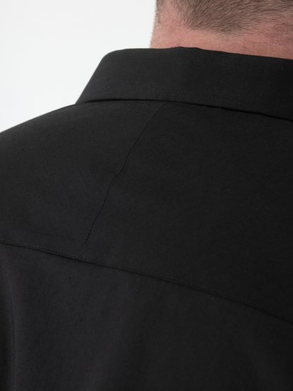 D555 Oliver Odolná Voči Škvrnám Nežehlivá Strečová Košeľa S Dlhým Rukávom Čierna - Košele - Košele 2XL-10XL