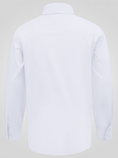 D555 Oliver Odolná Voči Škvrnám Nežehlivá Strečová Košeľa S Dlhým Rukávom Biela - Košele - Košele 2XL-10XL