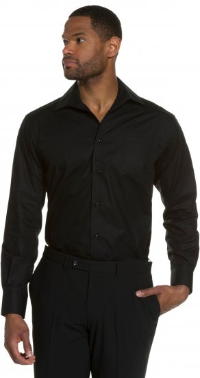 JP1880 Comfort Fit with Chest Pocket Shirt TALL Black - TALL košele - 