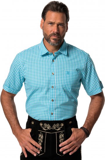 JP1880 Shirt Traditional Short Sleeve Turquoise - Košele - Košele 2XL-10XL