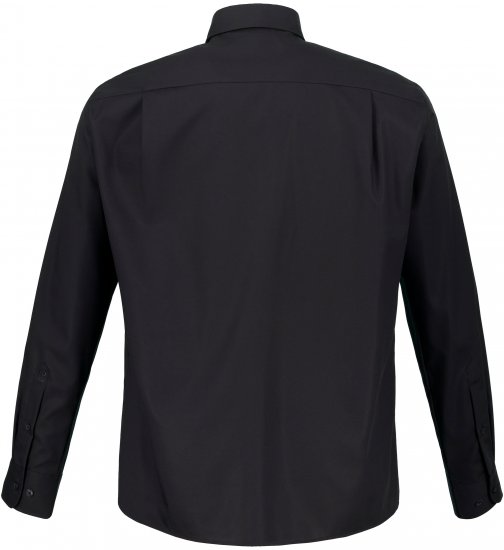 JP1880 Shirt Business Kent Collar Long Sleeve Black TALL - PÁNSKE OBLEČENIE MT-6XLT - Veľkosti pre VYSOKÝCH