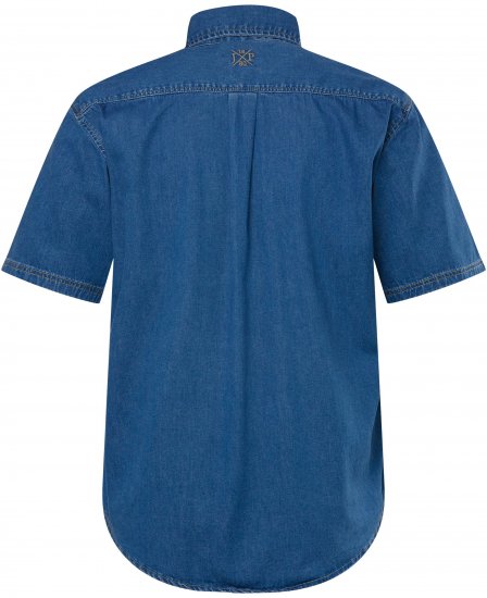JP1880 Shirt Denim Short Sleeve Blue TALL - PÁNSKE OBLEČENIE MT-6XLT - Veľkosti pre VYSOKÝCH