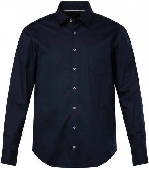 JP1880 Shirt Long Sleeve Modern Fit Navy Blue TALL - PÁNSKE OBLEČENIE MT-6XLT - Veľkosti pre VYSOKÝCH