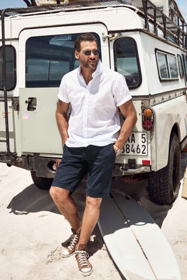 JP1880 Business Modern Fit Short Sleeve Shirt TALL Off-White - TALL košele - 