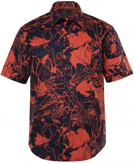 JP1880 Shirt Short Sleeve Linen Blend Red - Košele - Košele 2XL-10XL