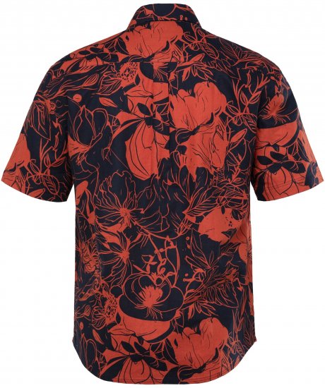JP1880 Shirt Short Sleeve Linen Blend Red - Košele - Košele 2XL-10XL