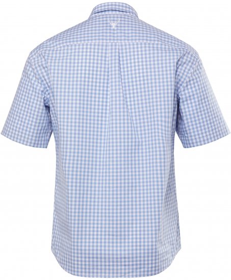 JP1880 Shirt Traditional Short Sleeve Checked Light Blue - Košele - Košele 2XL-10XL