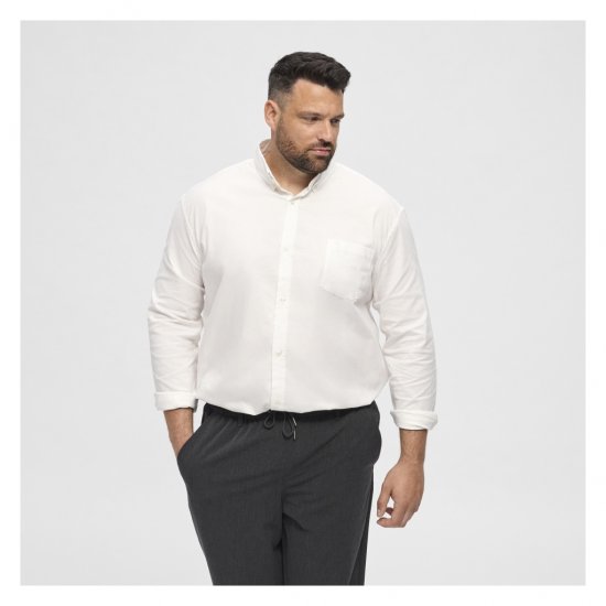 North Latitude Oxford Shirt White - Košele - Košele 2XL-10XL