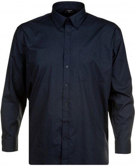 Espionage SH150 Plain Long Sleeve Shirt Navy - Košele - Košele 2XL-10XL