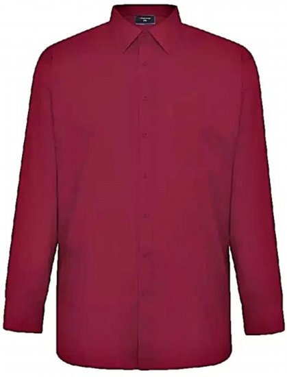 Espionage SH151 Long Sleeve Plain Collar Shirt Wine - Košele s dlhým rukávom - 