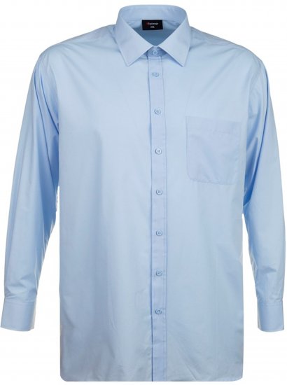 Espionage SH151 Long Sleeve Plain Collar Shirt Blue - Košele - Košele 2XL-10XL