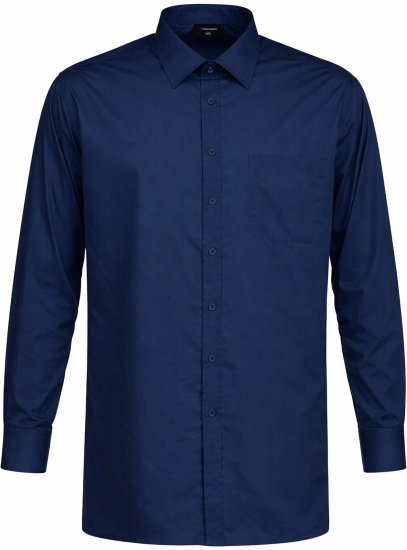 Espionage SH151 Plain Collar Long Sleeve Shirt Navy - Košele - Košele 2XL-10XL
