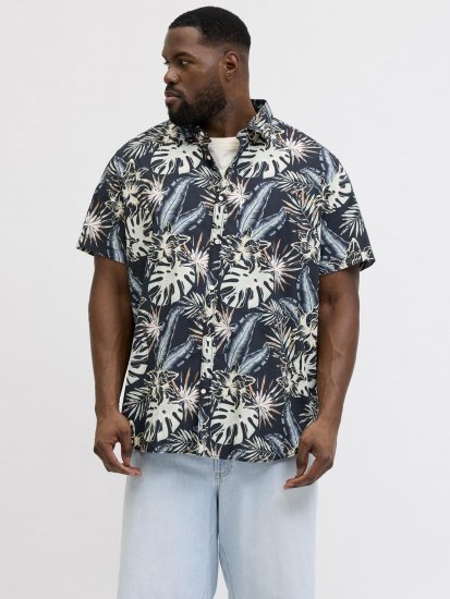 Jack & Jones Honolulu Short Sleeve Resort Shirt Black - Košele - Košele 2XL-10XL