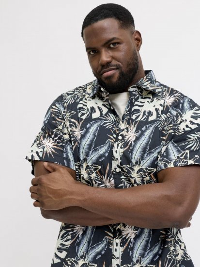 Jack & Jones Honolulu Short Sleeve Resort Shirt Black - Košele - Košele 2XL-10XL