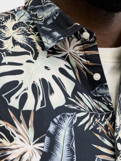 Jack & Jones Honolulu Short Sleeve Resort Shirt Black - Košele - Košele 2XL-10XL