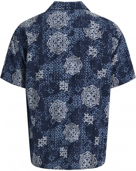Jack & Jones Alfredo Shirt Short Sleeve Blue - Košele s krátkym rukávom - Pánske košele s krátkym rukávom