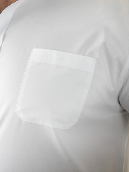 D555 Lucas Odolná Voči Škvrnám Nežehlivá Strečová Košeľa S Krátkym Rukávom Biela - Košele - Košele 2XL-10XL