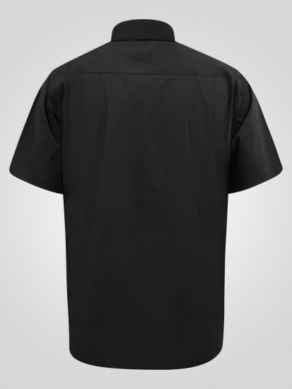 D555 Lucas Odolná Voči Škvrnám Nežehlivá Strečová Košeľa S Krátkym Rukávom Čierna - Košele - Košele 2XL-10XL