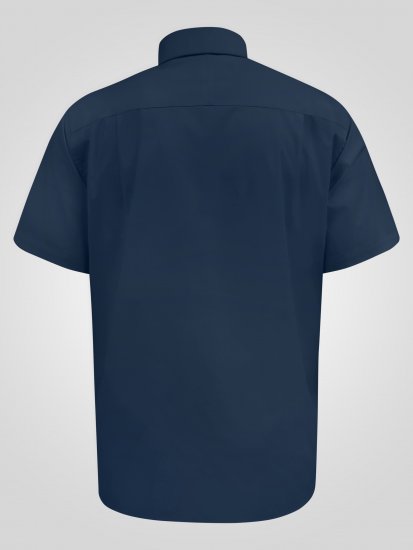 D555 Lucas Odolná Voči Škvrnám Nežehlivá Strečová Košeľa S Krátkym Rukávom Tmavomodrá - Košele - Košele 2XL-10XL