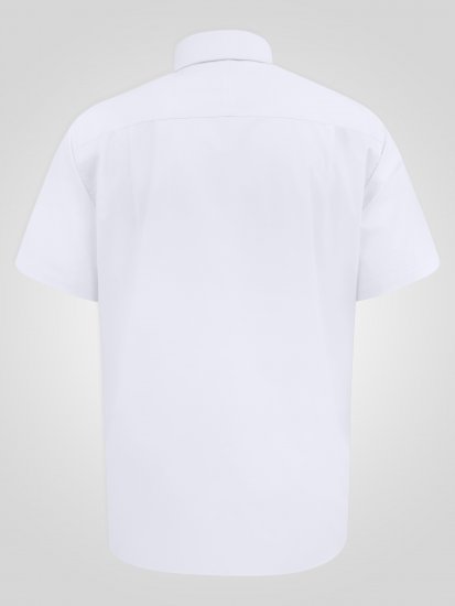 D555 Lucas Odolná Voči Škvrnám Nežehlivá Strečová Košeľa S Krátkym Rukávom Biela - Košele - Košele 2XL-10XL