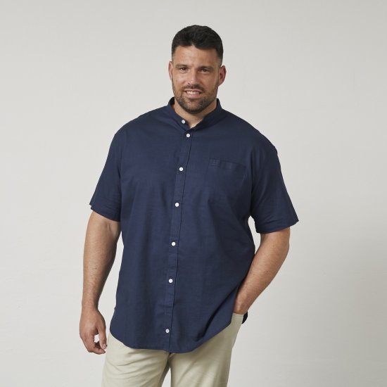 North Latitude 61109 Košeľa s Krátkym Rukávom so Stojačikom Tmavomodrá - Košele - Košele 2XL-10XL