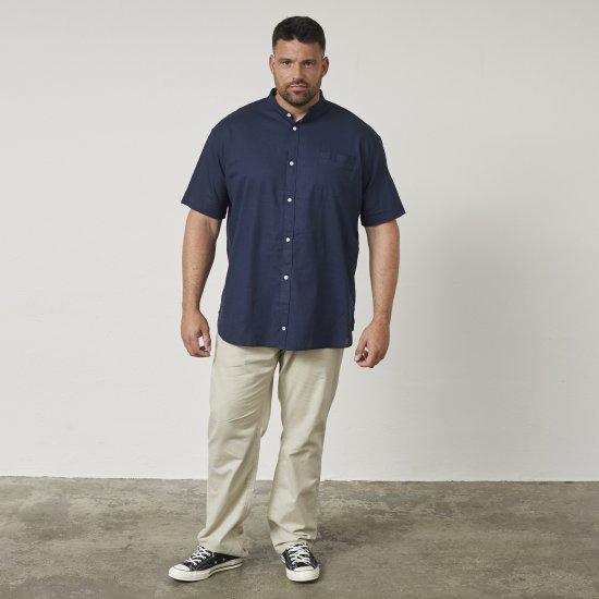 North Latitude 61109 Košeľa s Krátkym Rukávom so Stojačikom Tmavomodrá - Košele - Košele 2XL-10XL