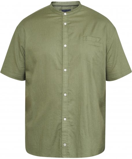 North Latitude 61109 Košeľa s Krátkym Rukávom so Stojačikom Olivová - Košele - Košele 2XL-10XL