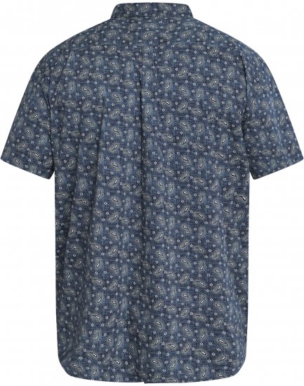 North Latitude 61112 Stretch Košeľa s Celoplošnou Potlačou Tmavomodrá - Košele - Košele 2XL-10XL