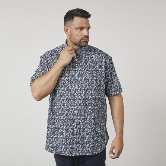 North Latitude 61114 Jersey Košeľa s Celoplošnou Potlačou Tmavomodrá - Košele - Košele 2XL-10XL