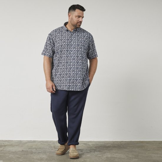North Latitude 61114 Jersey Košeľa s Celoplošnou Potlačou Tmavomodrá - Košele - Košele 2XL-10XL