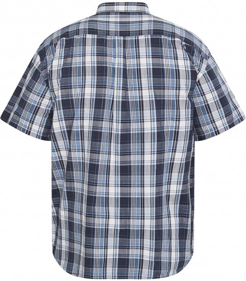 North Latitude 61115 Kockovaná Košeľa Extra Dlhý Strih Tmavomodrá - Košele - Košele 2XL-10XL