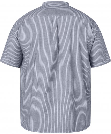 North Latitude 61164 Pruhovaná Košeľa so Stojačikom Sivá - Košele - Košele 2XL-10XL