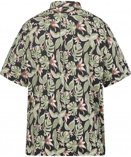 North Latitude 61357 Viskózová Košeľa s Celoplošnou Potlačou Čierna - Košele - Košele 2XL-10XL